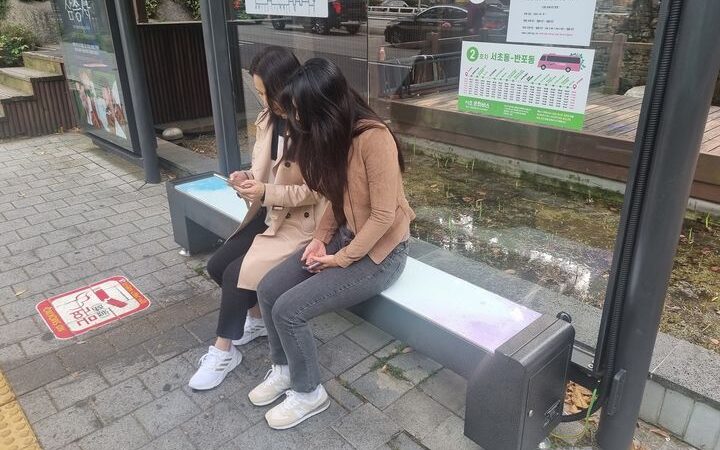 Paradas con asientos calefaccionados en Corea